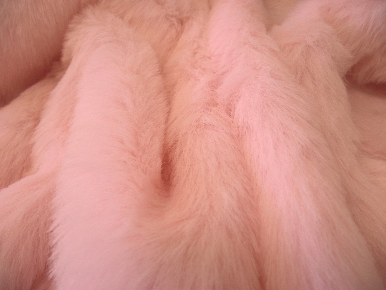 LUXURY Faux Fur Fabric Material BABY PINK, 1Mtr - 150cmx100cm