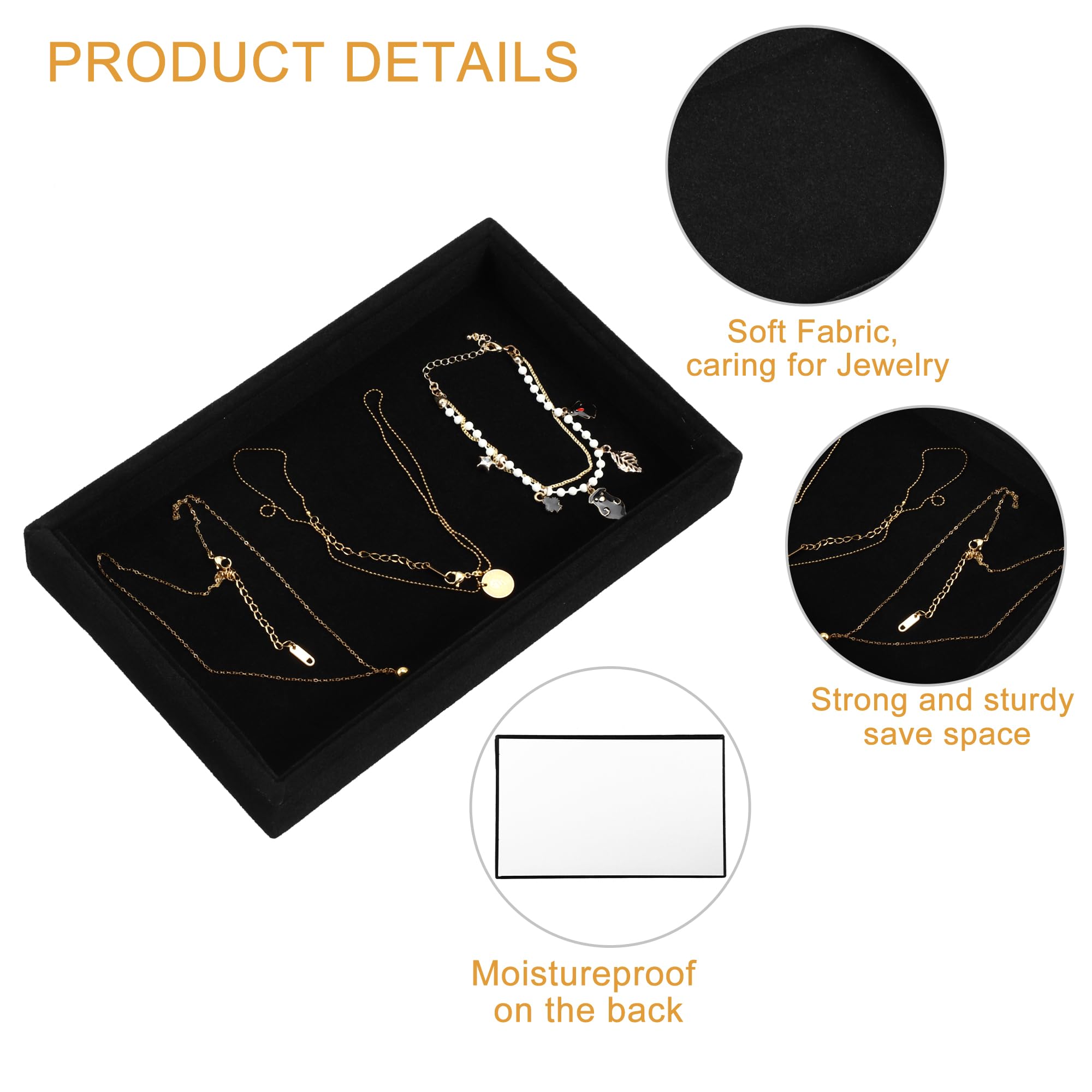 Vassoio Portagioie In Velluto - Organizzatore Per Anelli, Orecchini E Collane - Foto 4