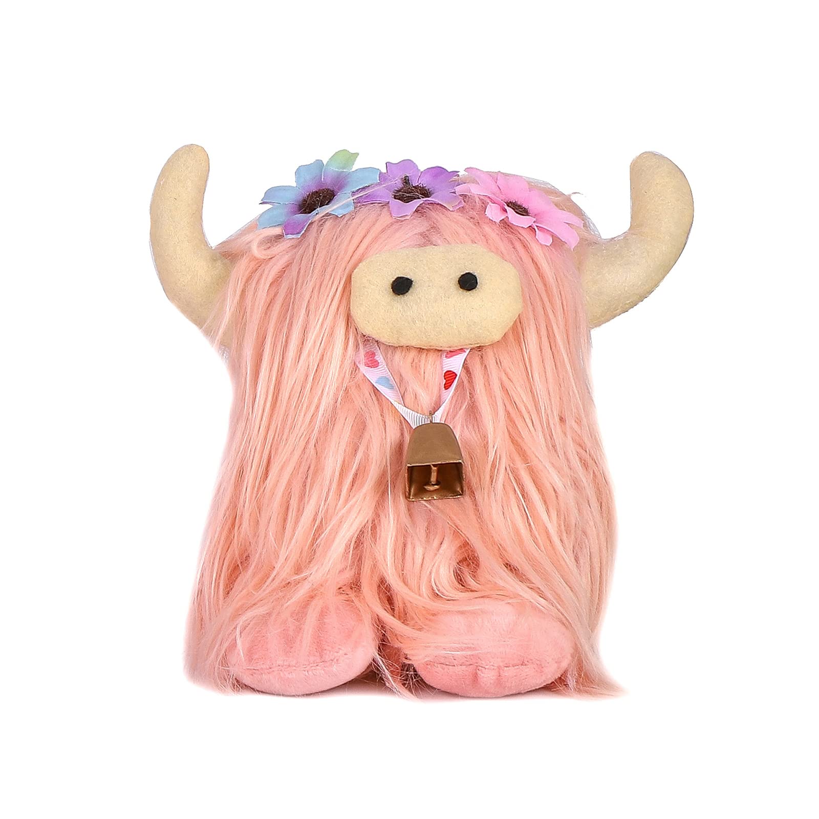 Like Long-haired Plush Toys Round Cute-Highland Cows-Stuffed Dolls-Gifts Puppets-for Kids Boys Girls Wedding Party Soft Toy From Scotland-cute Cow Doll in White Handmade-highland Cattle Cow
