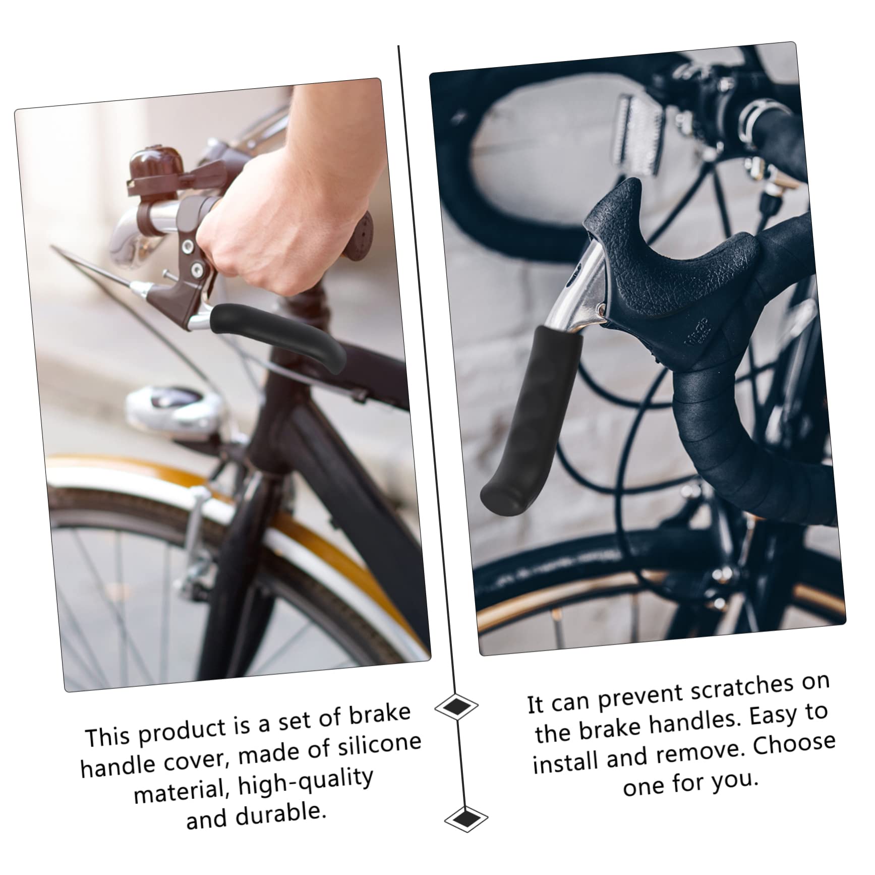 TOYANDONA 3 Ensembles Manchon En Silicone Pour Poignée De Frein Guidon Couvercle De Poignée De Frein Capuchon En Silicone Pour De Parties À Vélo Gel De Silice Noir 6 Paires*3
