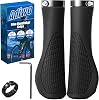 Non-Slip Handlebar Grips, 1 Pair Professional Bike Handlebar Grips, Adult Mountain Bike Grips with Soft Anti-Slip Rubber, Ergonomic, with 1 Allen Wrench, Suitable for Most Bicycles