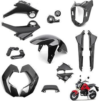 Mokuo Motorcycle Fairing Kits Compatible with Honda Grom MSX 125 2013-2016,Carbon Color