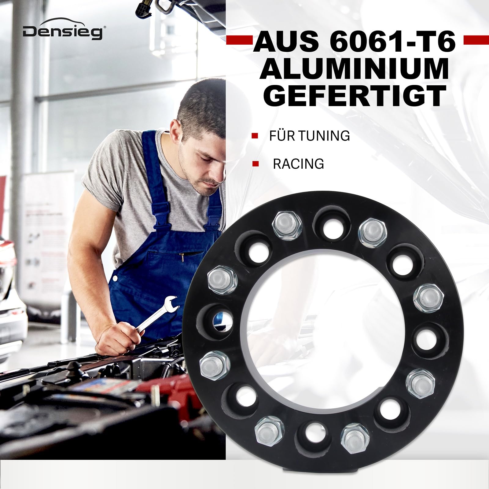 2 Stück 5,1 cm geschmiedete Spurverbreiterungen – 8 x 165,1 mm 8 Lug mit 126,15 mm Mittelbohrung – Schwerlast-LKW-Legierung Nabenzentrisches Abstandshalter Kit für Pickup