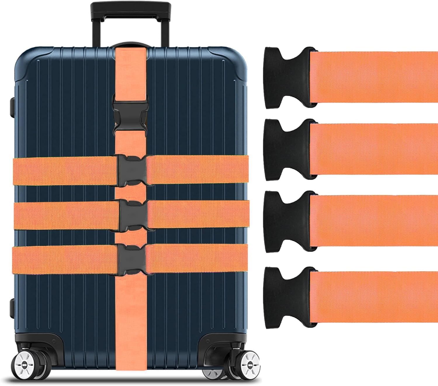 Luggage Straps for Suitcase Straps,Personalised Luggage Straps for Suitcases,Adjustable Travel Packing Secure Belt Accessory Set for Travel Bag