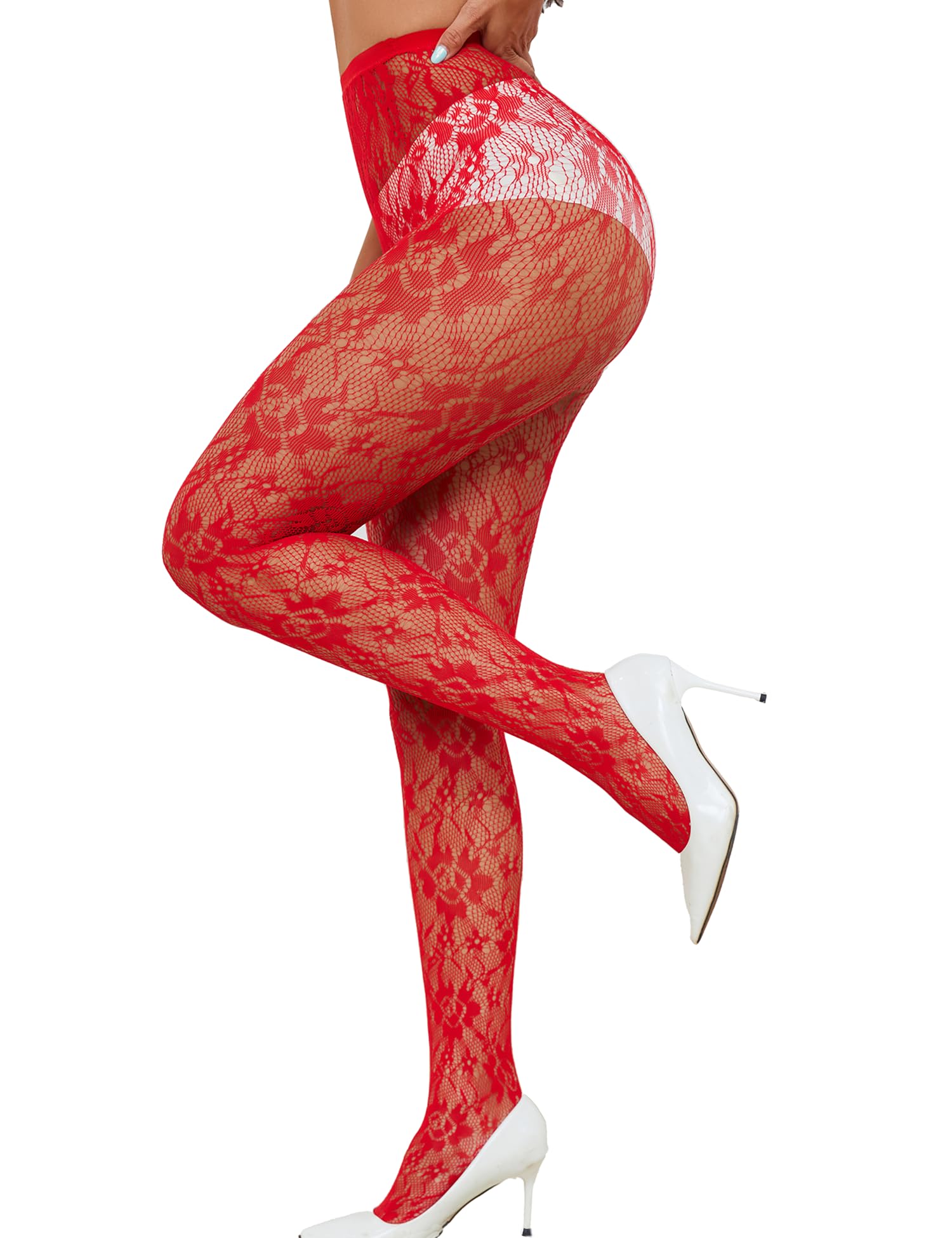 Lace Tights Lace Stockings Sunflower Fishnet Stockings for Women Leggings Floral Pantyhose