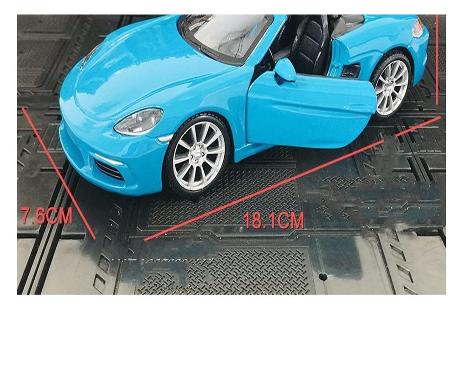 Modelo De Coche De Aleación De Metal 1:24 para Porsche 718(Blue)