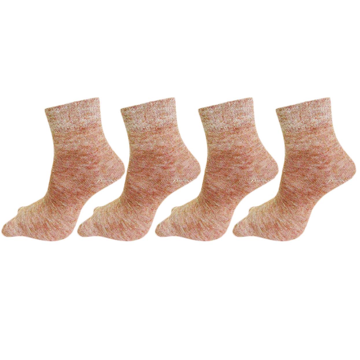 cotson ;lasting wear in every pair Cotson Women's Woolen Ankle Length Beige Socks (Pack of 4 Pairs)-picture-15