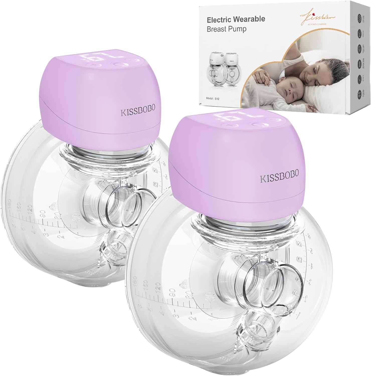 Breast Pump Wearable, Plainless Electric Hands Free Breast Pump, 2