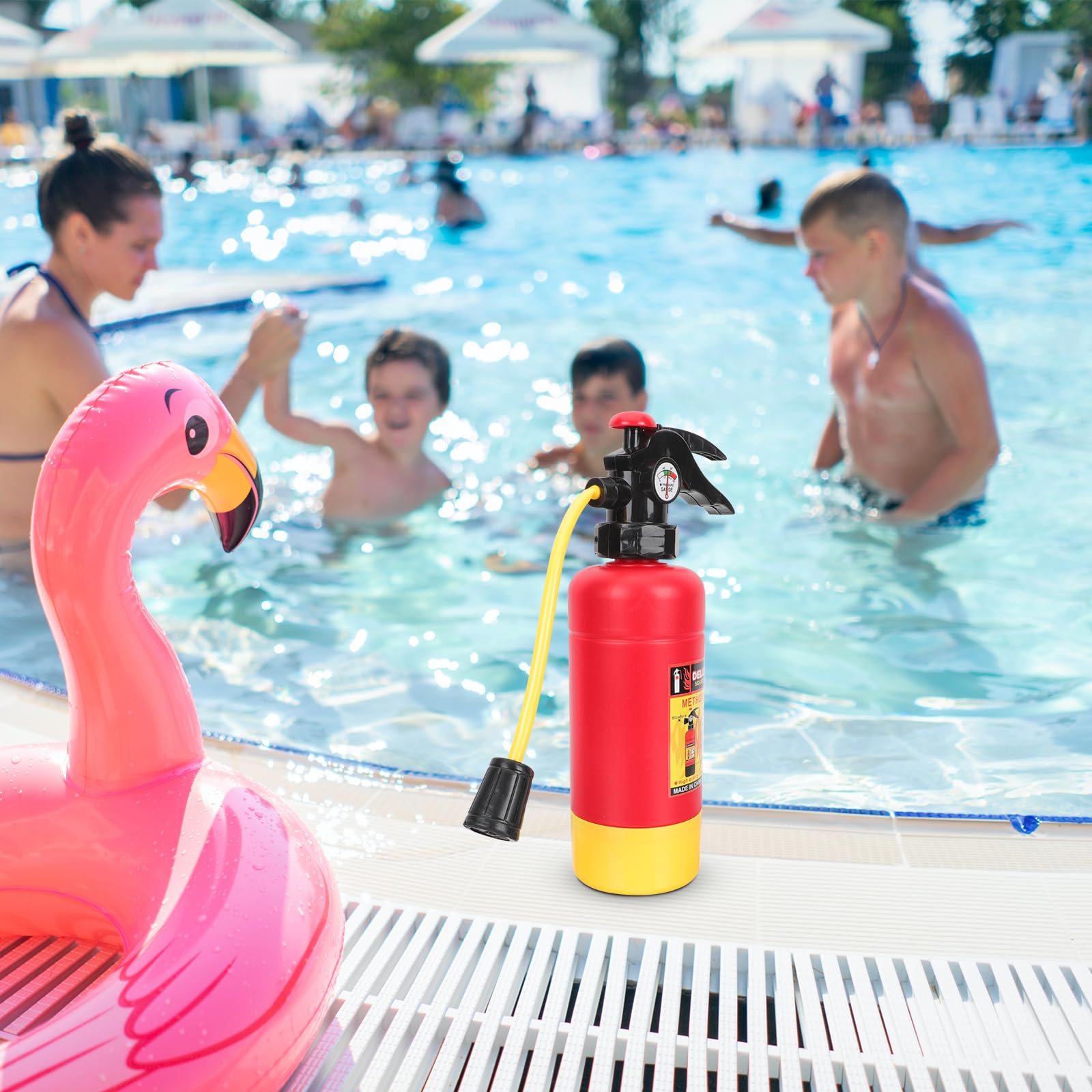 Simulated Fire Extinguisher Water Toy - Pump-Action Water Gun For Pool, Beach, Summer Play & Halloween Costume