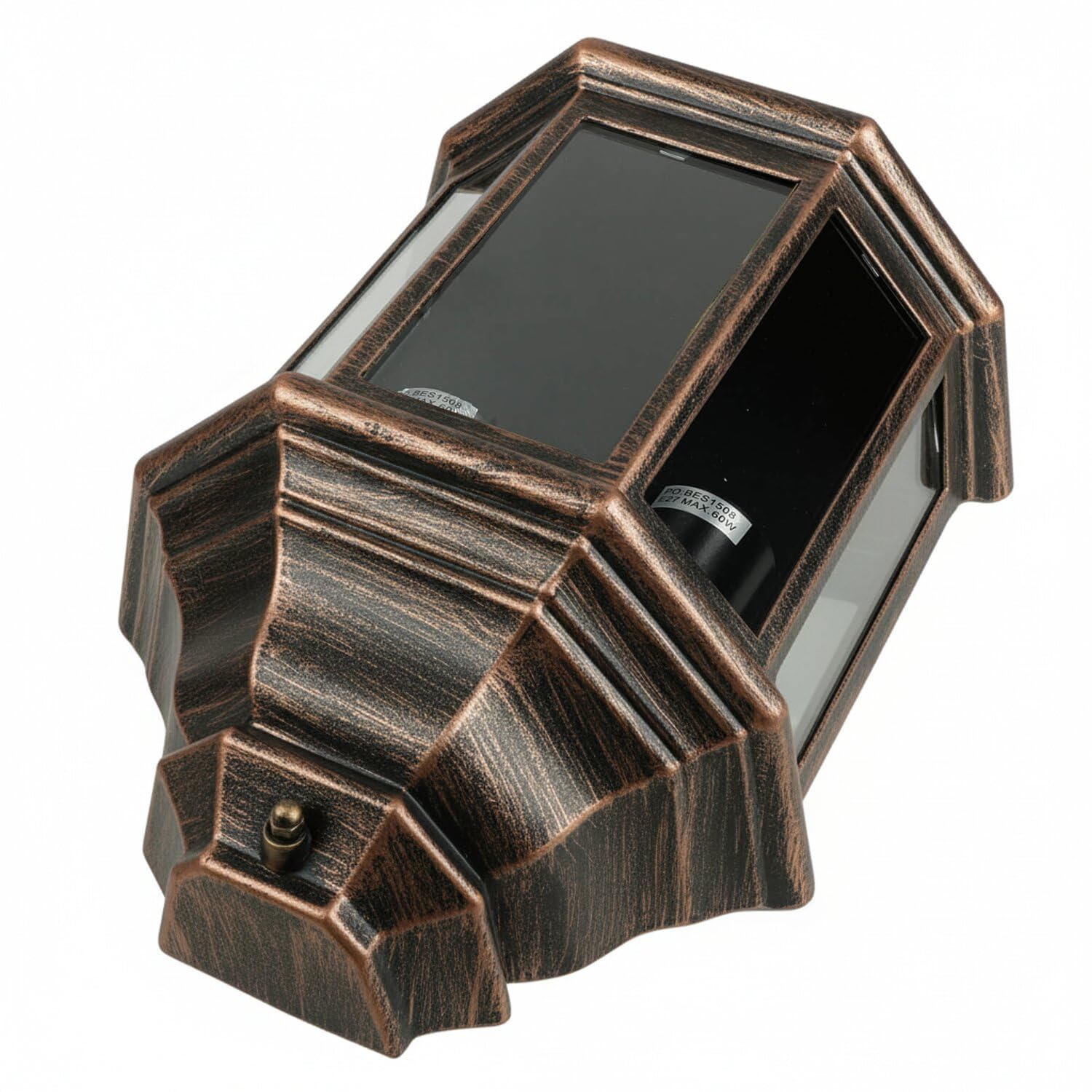 Lampada da parete per esterni Rustica, Rame antico, Lampada da esterno in stile marittimo, Lampada da nave, IP44, E27, 2 luci, H:38 cm, nostalgica, cortile, porta d'ingresso, lampada da cantina Antica