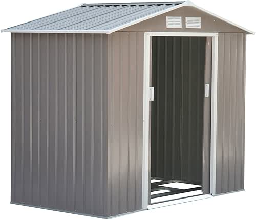 Outsunny 7' x 4' Outdoor Storage Shed, Garden Tool Metal