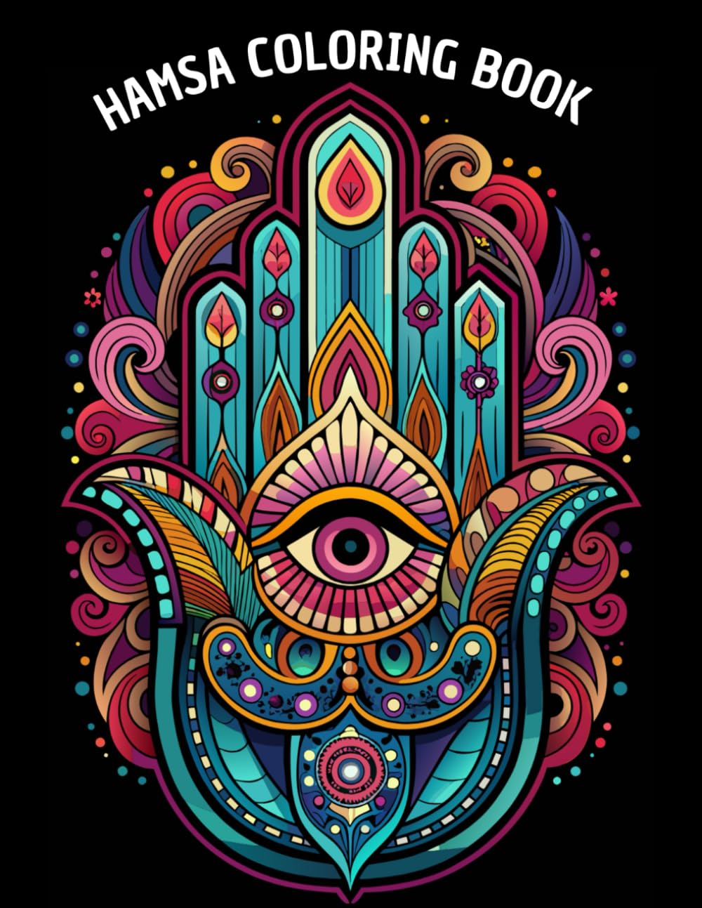Hamsa Coloring book: For all ages / Beautiful detailed Hamsa for stress relief