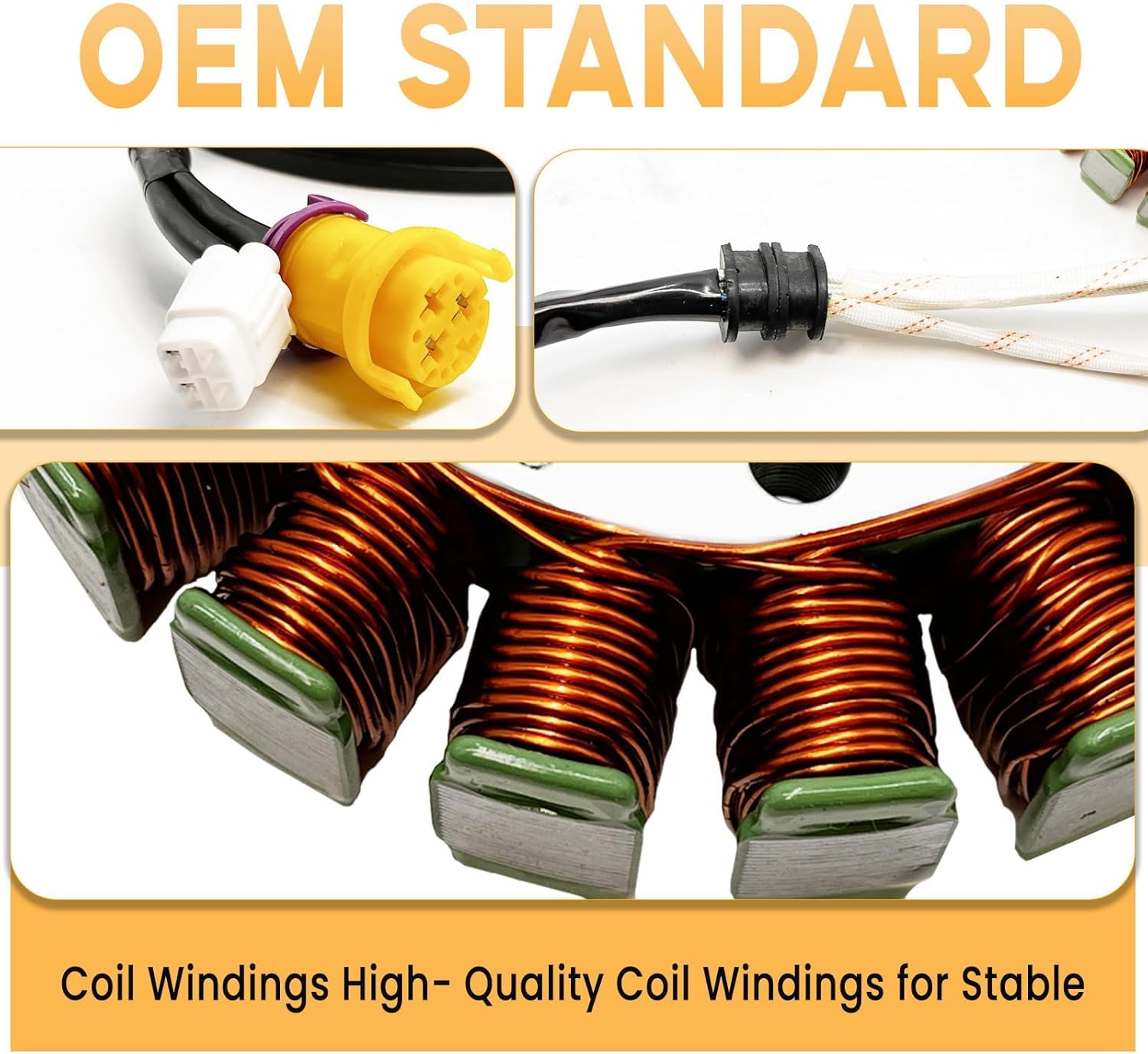 Chikia Hisun 400 Stator Coil Magneto Generator Compatible with Hisun ATV UTV 400 HS400,Massimo MSU 400 ColemanOutfitter UT400,Yardsport YS400