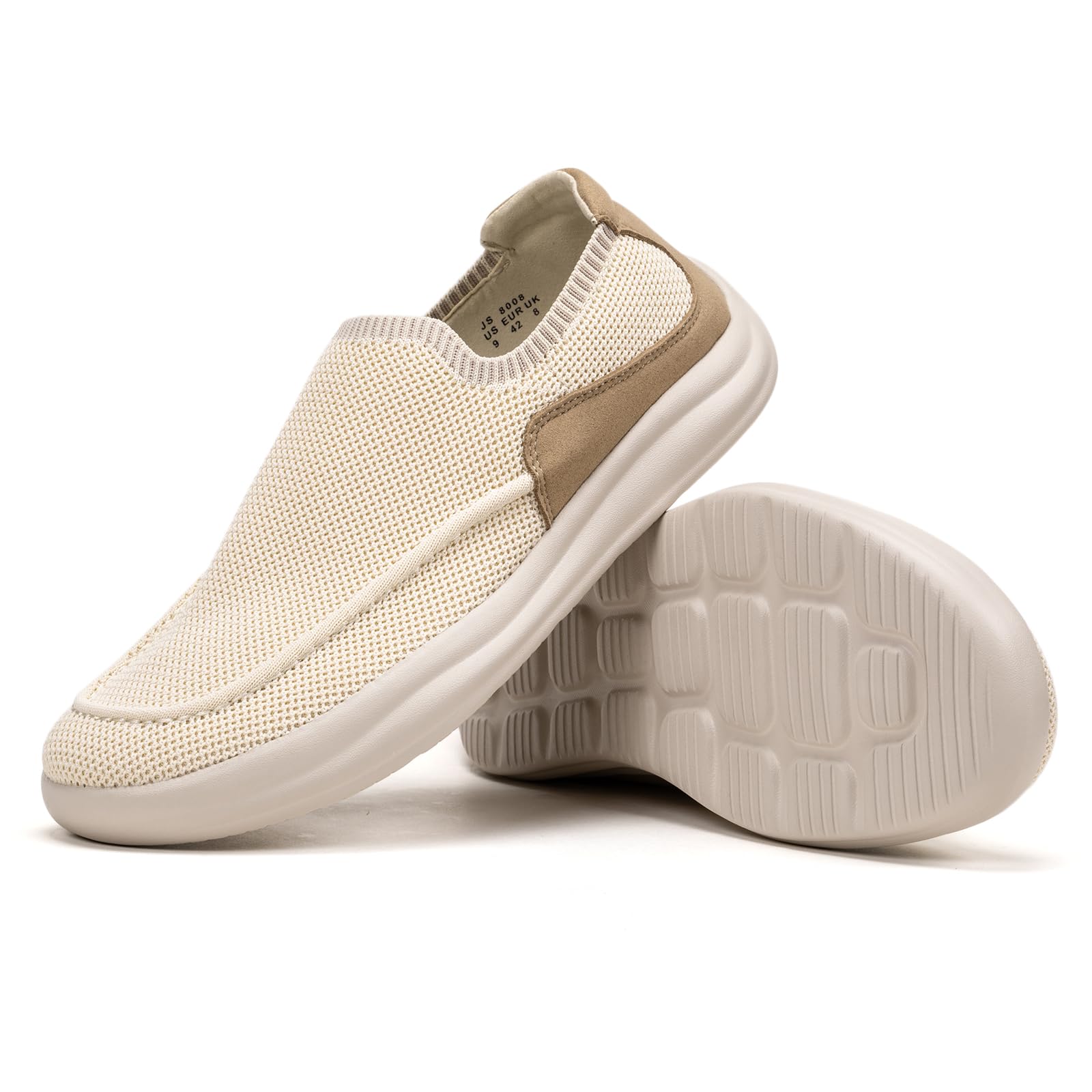 BEJINASH Men’s Slip-on Walking Shoes, Lightweight Breathable Go Walk Shoes with Arch Support,Comfortable Casual Loafers Shoes