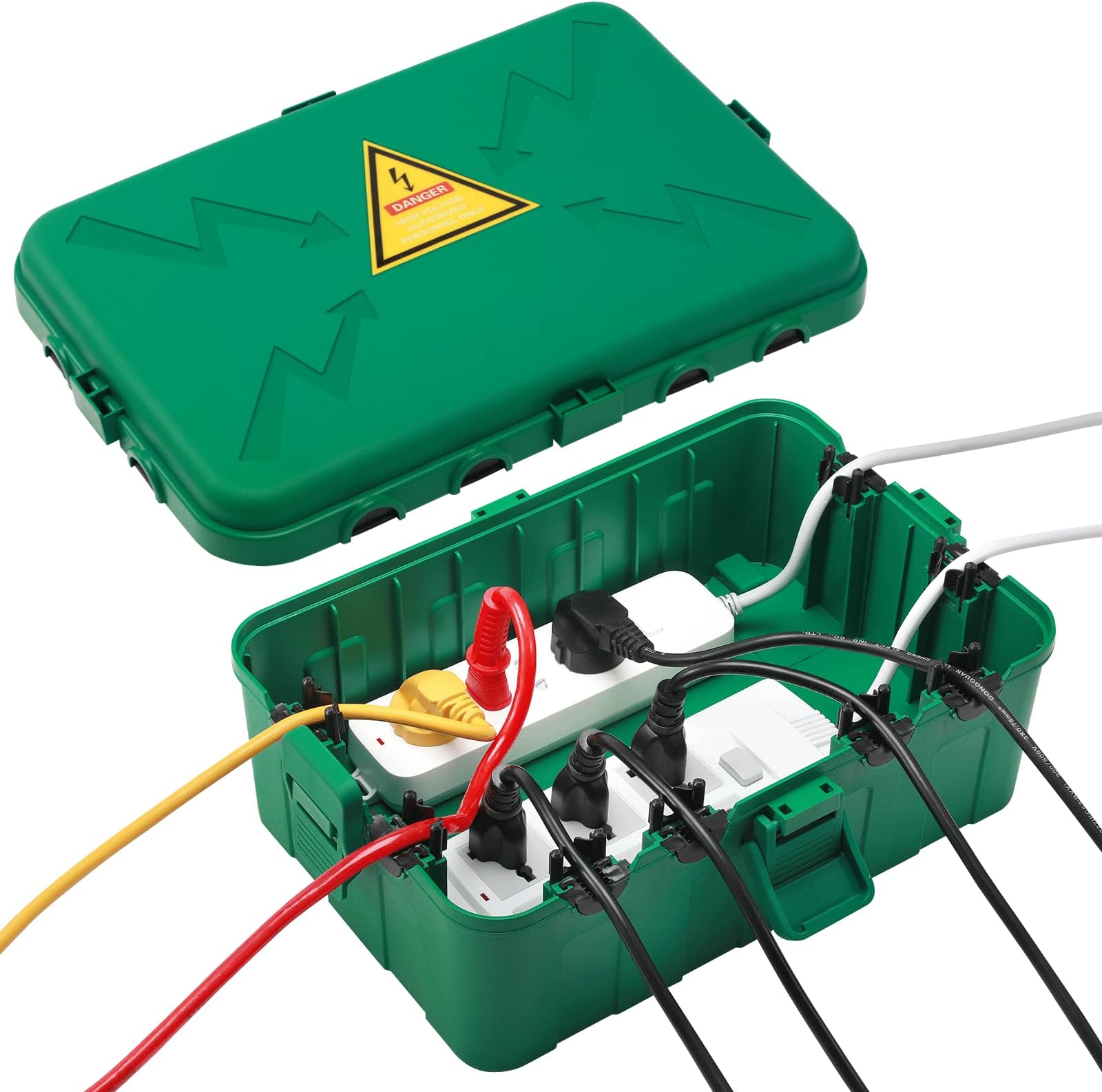 - Hrensaw Large Outdoor Electrical Box(12.5x8.5x5inch),IP54 Waterproof Outdoor Outlet Covers,Weatherproof Extension Cord Covers Protect Outlet,Plug,Timer,Power Strip,Holiday Light,Green