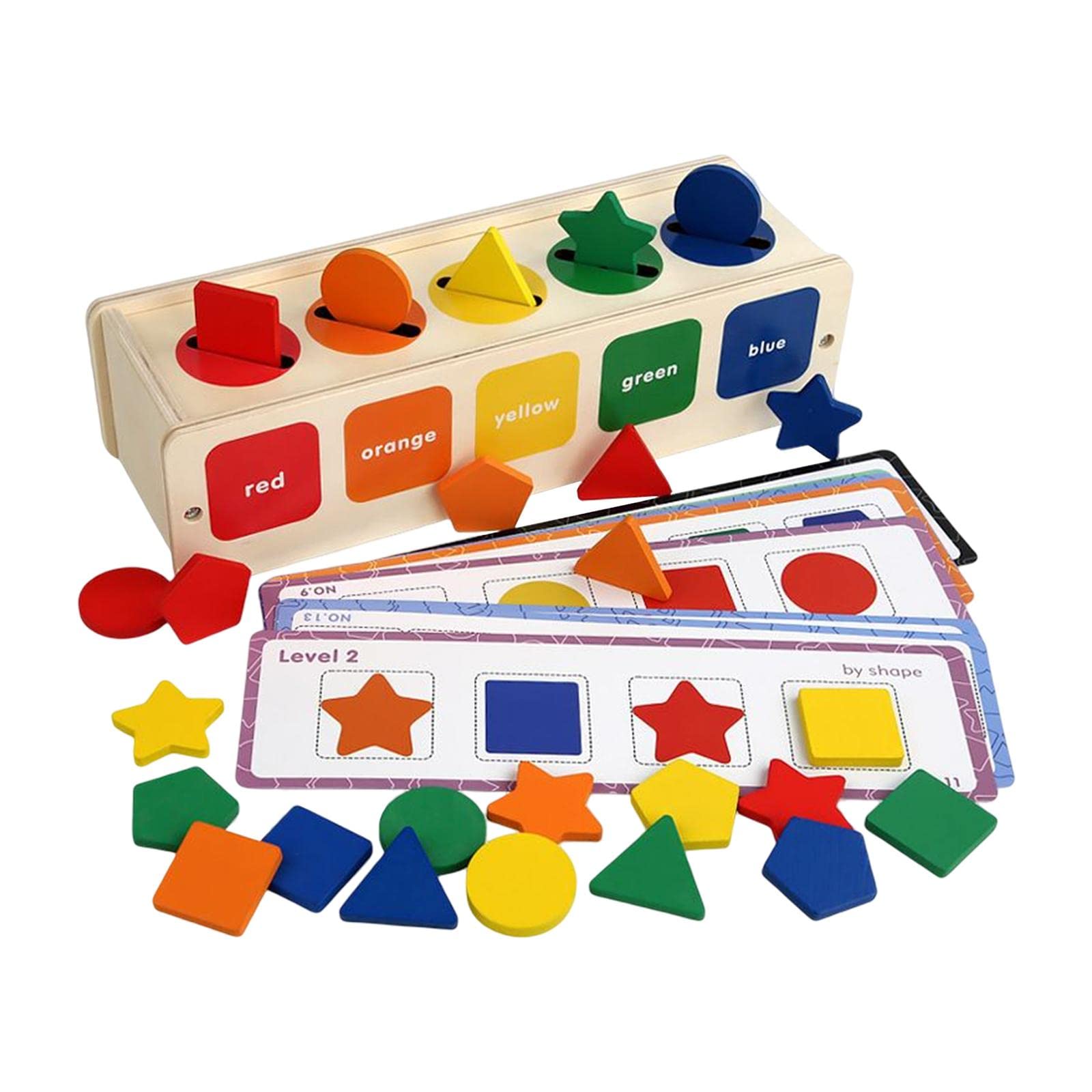 Giocattolo Educativo Precoce in Legno per L'ordinamento Delle Forme E Dei Colori