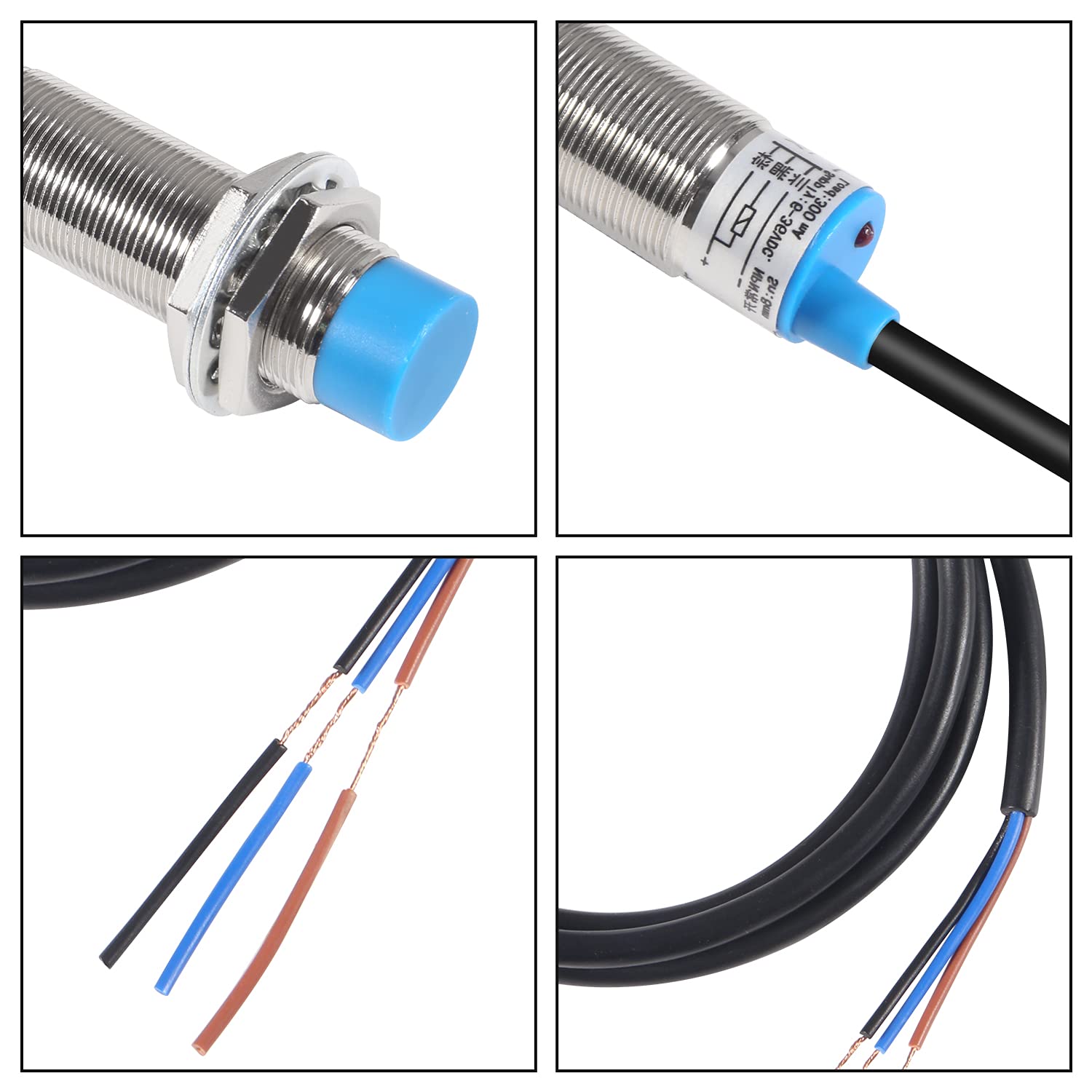 3Pcs LJ18A3-8-Z/BX NPN NO Inductive Proximity Sensor Switch