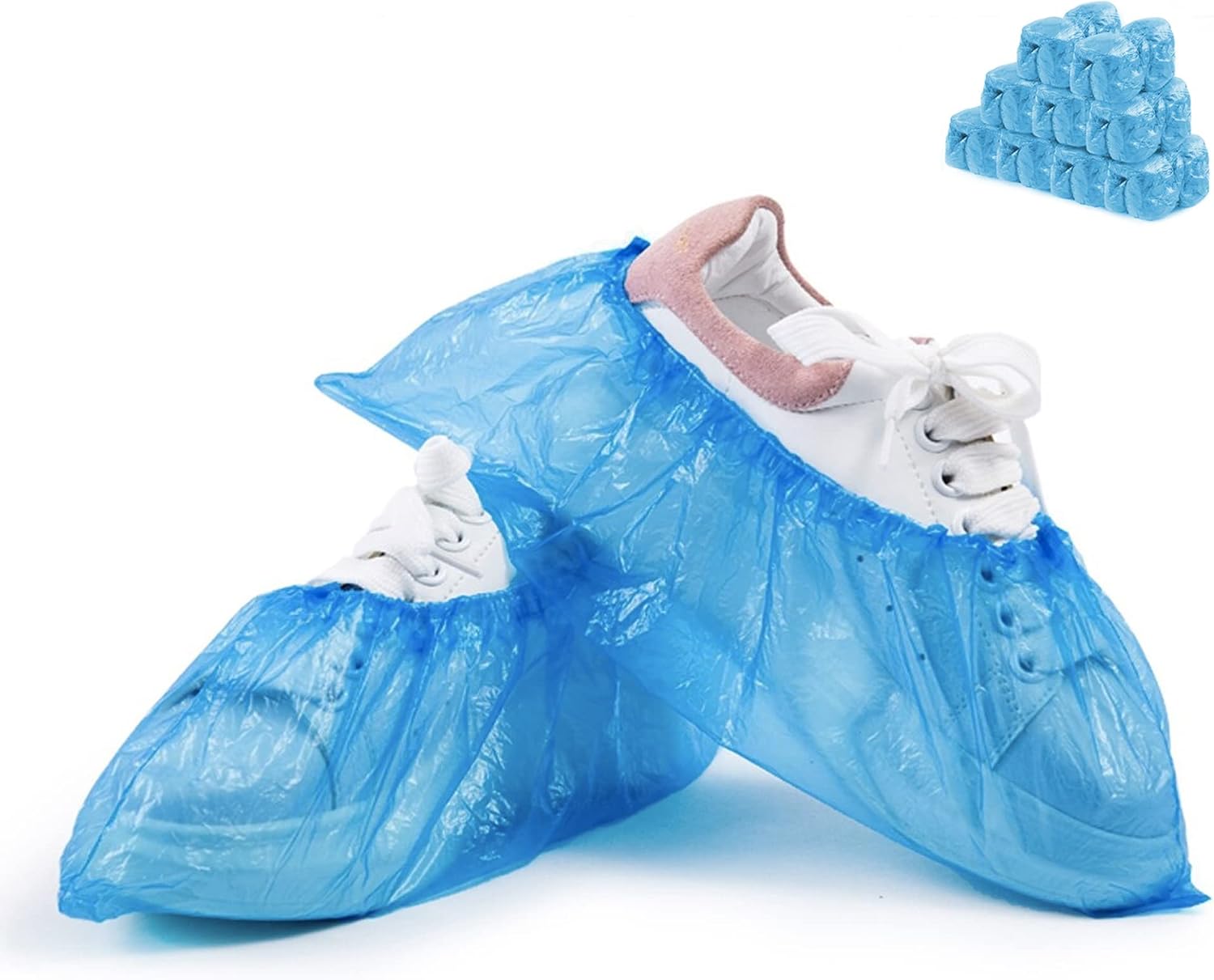 2 Coppie YOUTU Antiscivolo Copriscarpe, Impermeabile Riutilizzabile Nero Scarpa