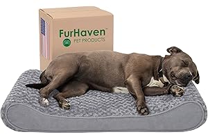 Large Orthopedic Furhaven Dog Bed w/ Washable Cover