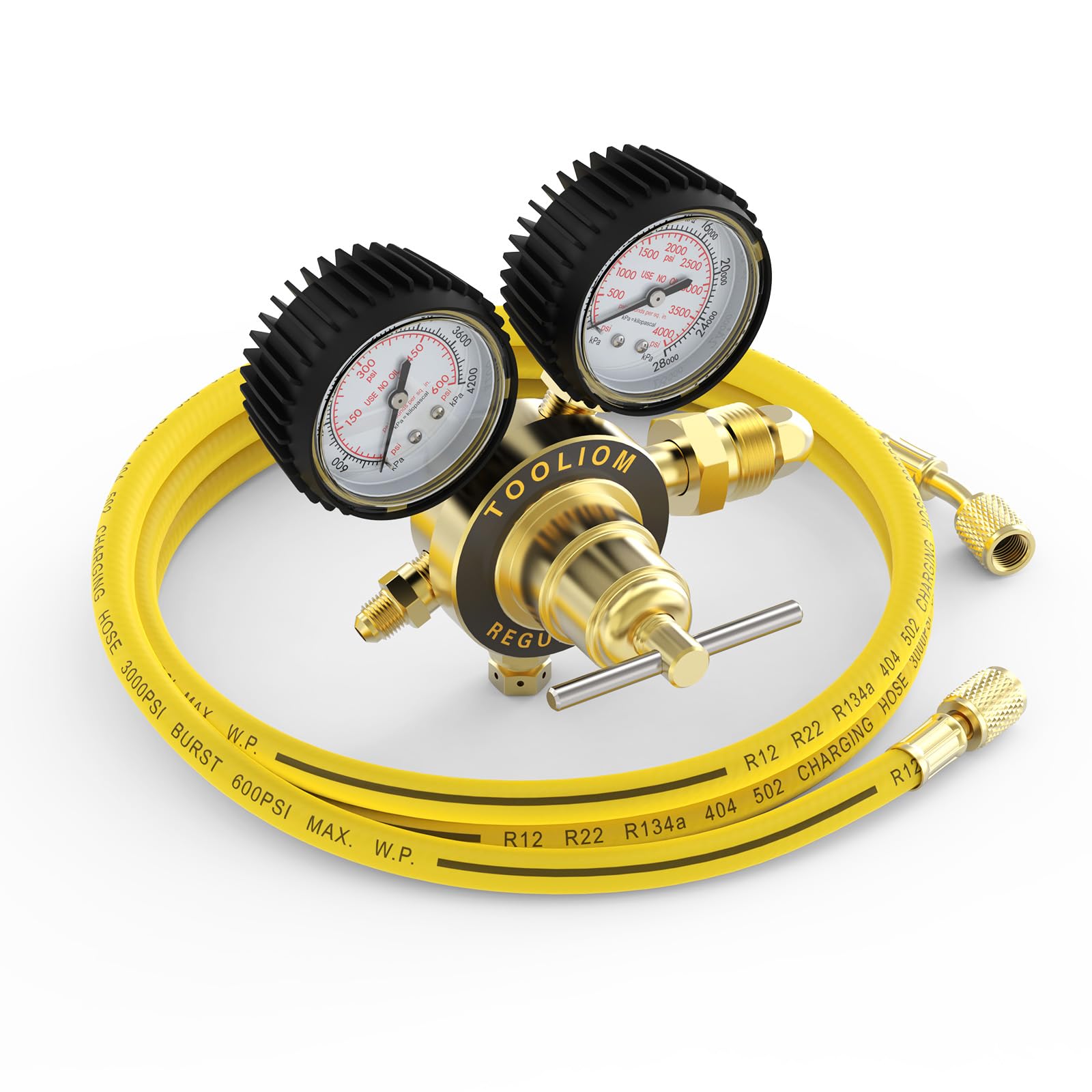 Régulateur d'azote 0-600 PSI de haute précision avec poignée laiton