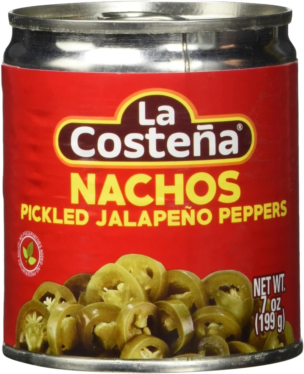 La Costeña Sliced Nacho Jalapeno Peppers - Pickled Jalapenos - Jalapeno Pepper - Hot Peppers - Mexican Food, Guacamole, Spicy Nacho & Taco Toppings, Enchiladas & Salsa - 7oz, 1 Pack Canned Jalapenos