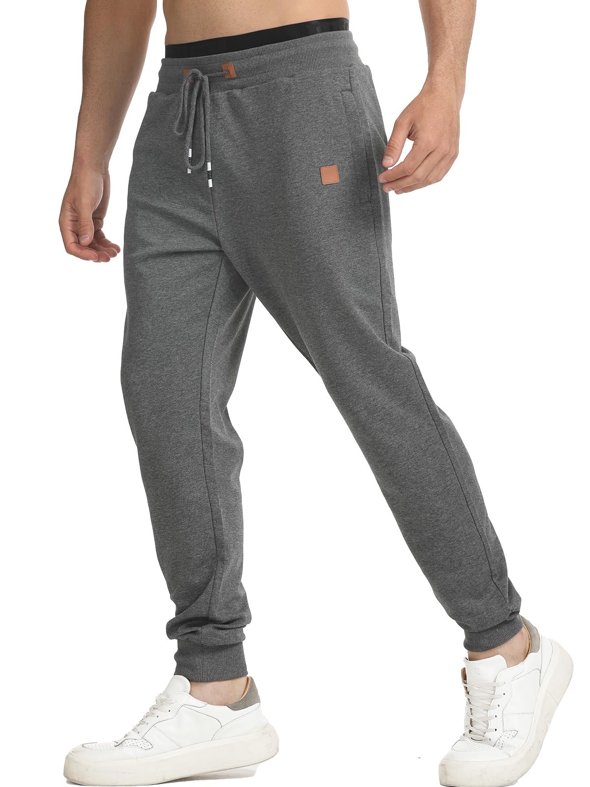 Suwangi Uomo Pantaloni Jogging Pantaloni Tuta Palestra Allenamento Running Sportivi Affusolati Joggers Corsa con Tasche Zip