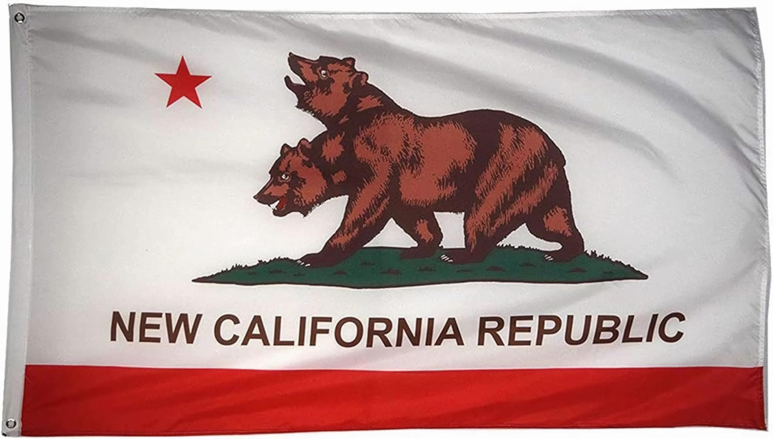 3x5 Ft New California Republic Polyester Flag with Brass Grommets