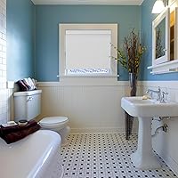 Vista 2 de Calyx INTERIORS Persiana enrollable opaca con cenefa, aislante térmico, sin cable, 28.5 pulgadas de ancho x 60 pulgadas de alto, blanco simple