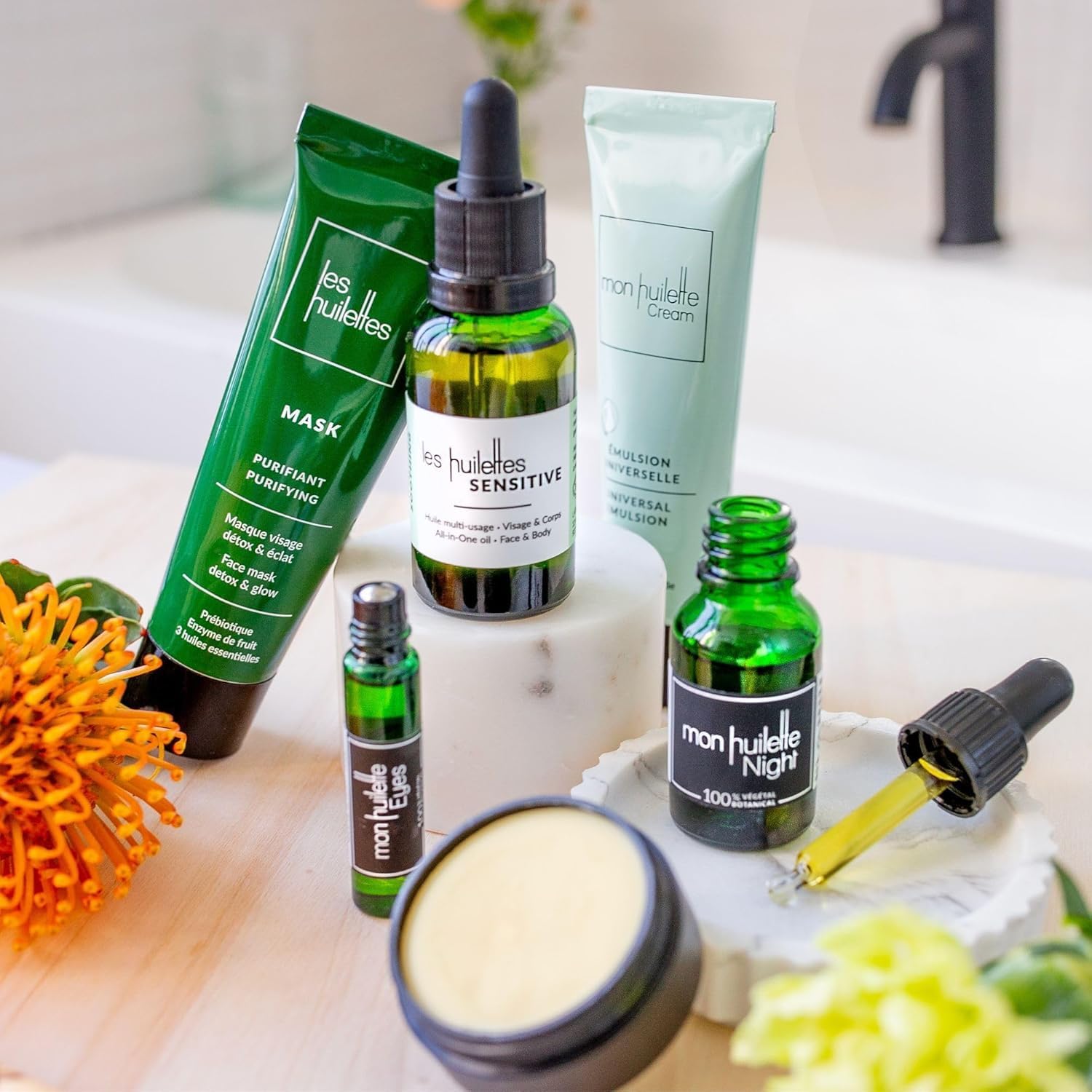 LES HUILETTES - Nettoyant Démaquillant CLEANSE - Tensio-actif doux - Nettoie en douceur le Visage et les Yeux - Tous types de peau - Epidermes Malmenés par des nettoyages agressifs - LAB ESSENTIEL