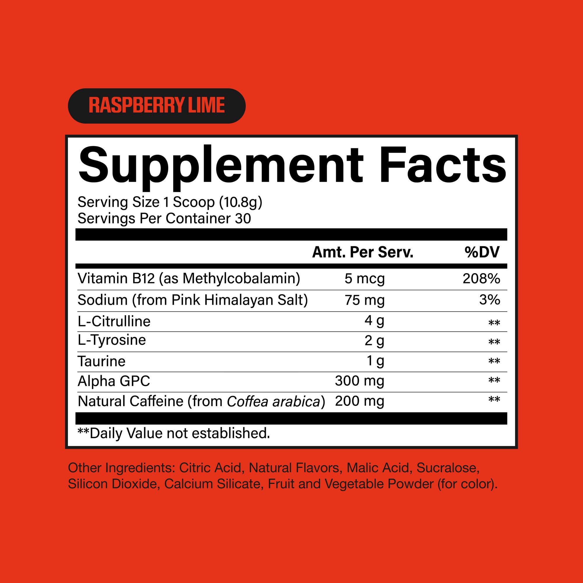 RAW Essential Tingle-Free Pre Workout Powder - Preworkout Without Beta-Alanine for Clean Energy & Focus - Workout Supplement with 200mg of Natural Caffeine - Raspberry Lime - 30 Servings — Amazon image 5