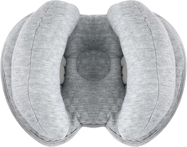 KAKIBLIN 2 en 1 Oreiller tête de bébé avec oreiller cou de banane pour 3 Mois à 8 Mois Oreiller de voyage pour bébé pour poussette ou lit