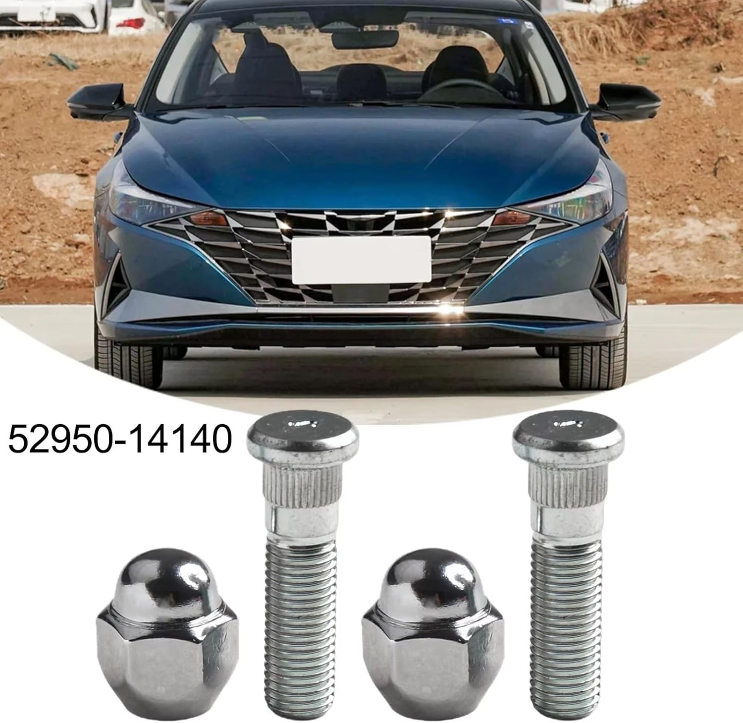 Amazon.co.jp: ホイールスタッドボルトキット 2セット M12x1.5 ホイールボルト&ホイールラグナット  OEM#52950-14140,52950-M1000 フロント/リアホイール用 Hyundai Santa Fe Sonata Kia Rio  Sportageに対応 : ... ボルトナットの交換 自動車用ホイールボルト ラグスタッド 52950-M1000 Compatible With Hyundai F