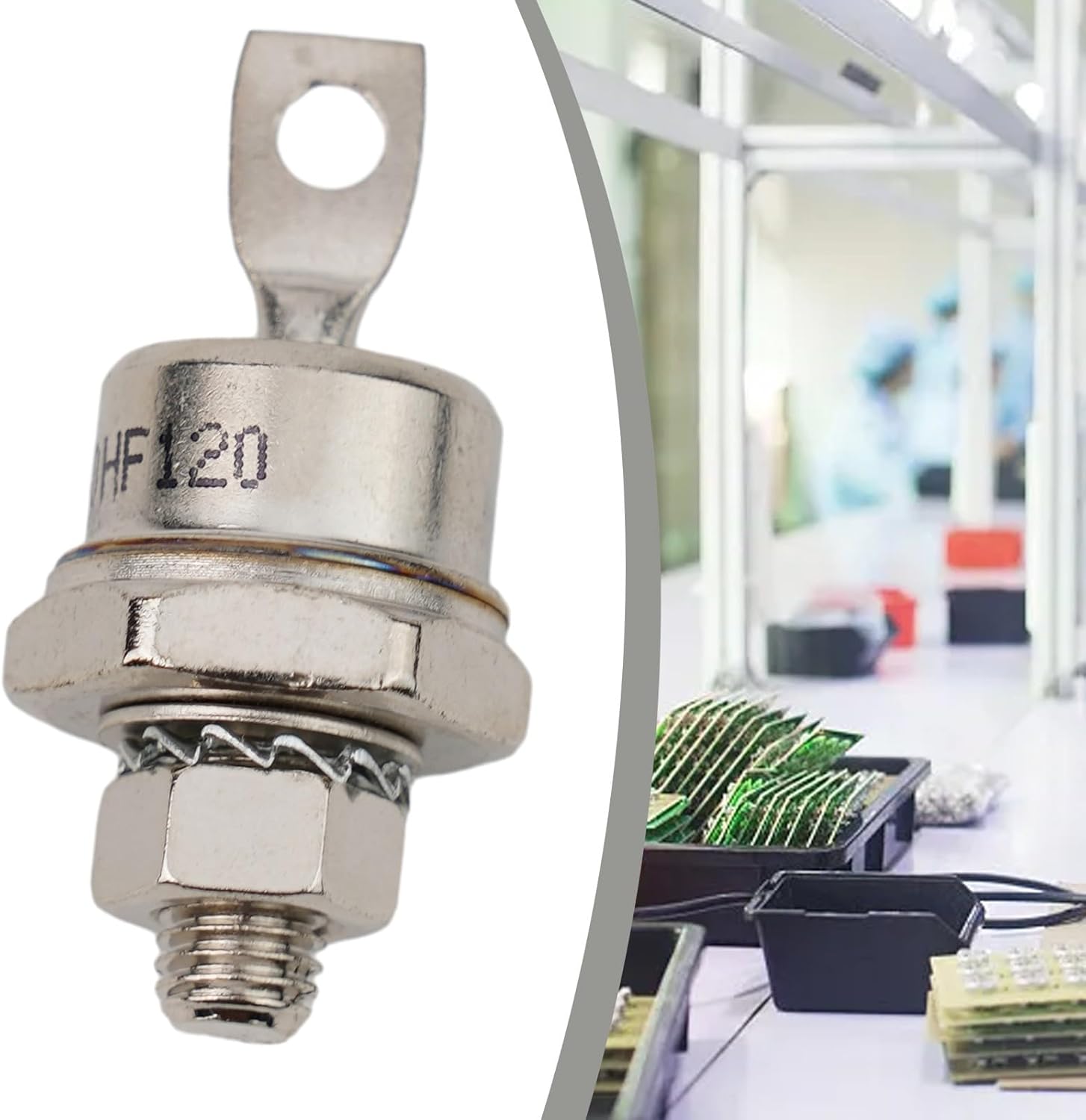 Stud Mount Diode Rectifier 1200V with High Surge Current, 85A/40A/25A Positive Cathode and Negative Anode Versions for Battery Charging, Power Supplies, Welding Machines(70HFR 120)