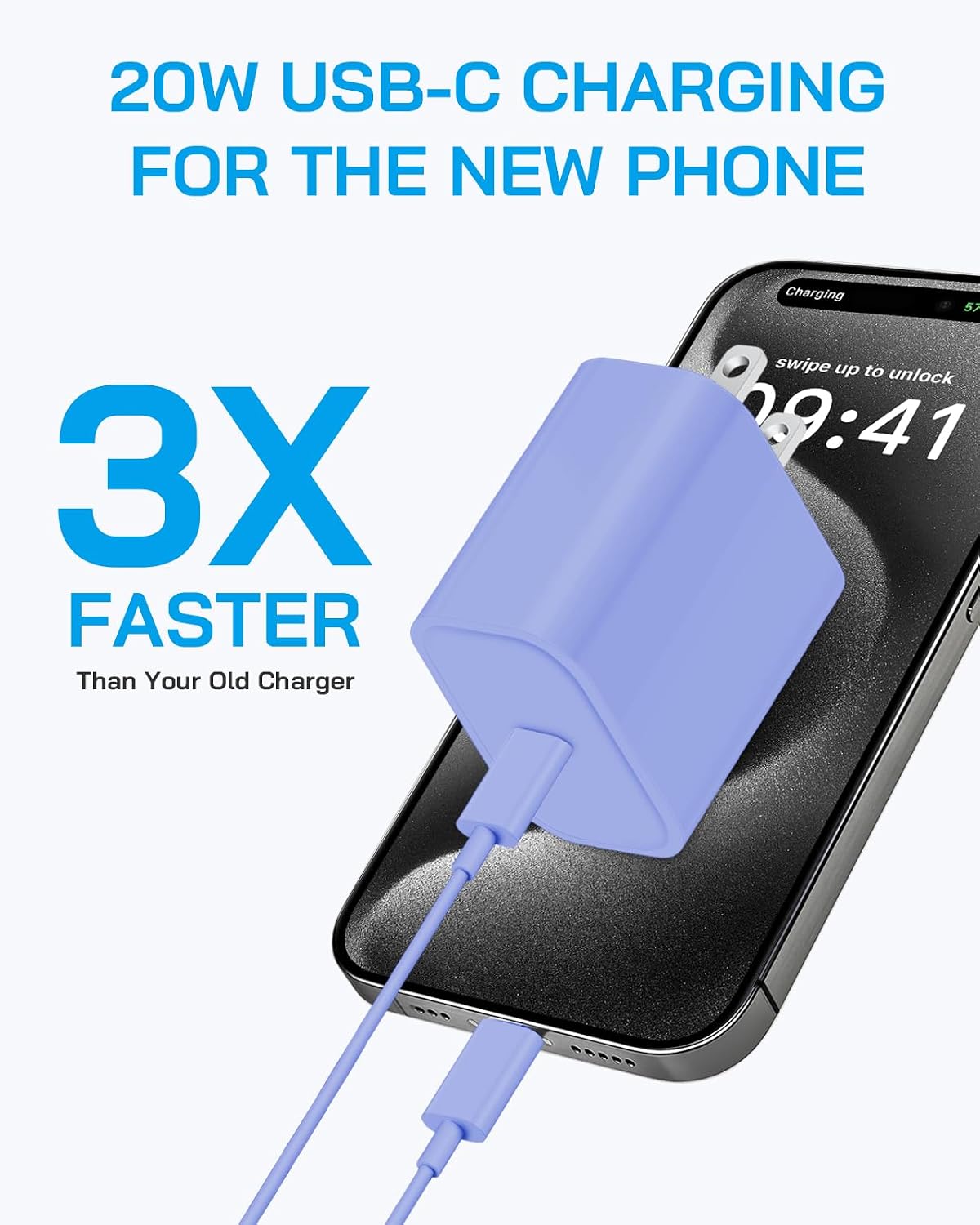 AISNI USBC Charger Block for iPhone 17/16/15 Charger Fast Charging 3 Pack image 2