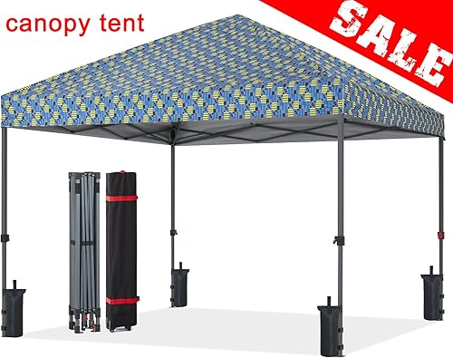 Miniatura 25 de ABCCANOPY Toldo desplegable – Tienda de campaña portátil para patio al aire libre resistente para patio trasero y terraza con 4 bolsas de arena