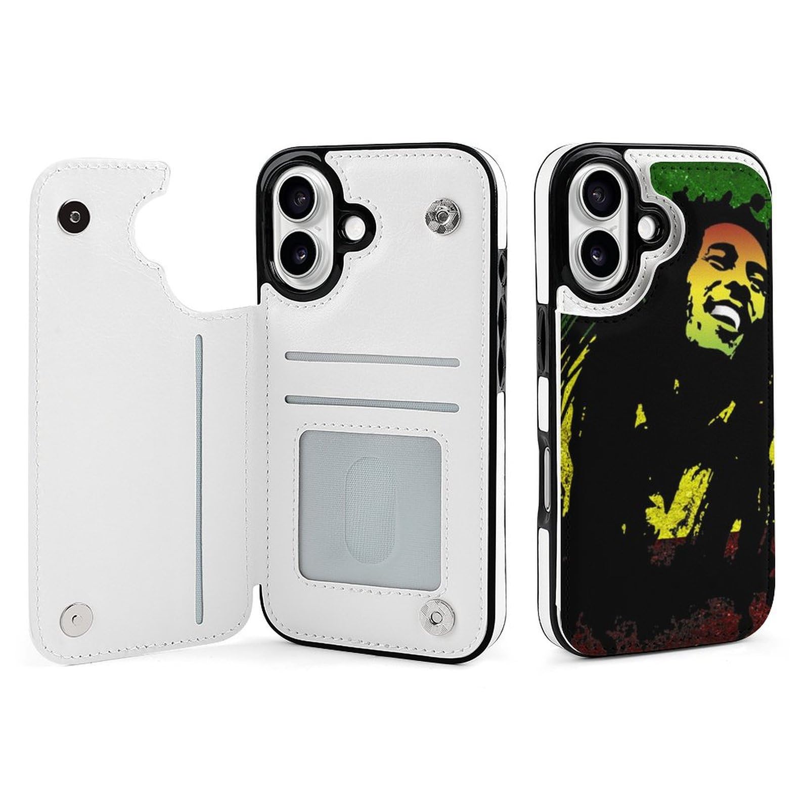 Rasta Reggae Compatible with Case Phone Wallet Card Holder Shockproof Protective Flip Cover