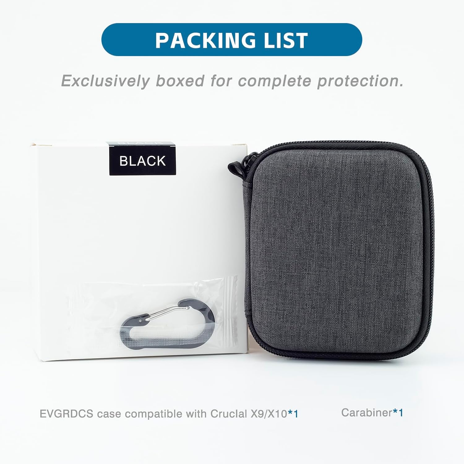 Carrying Case Compatible with Crucial X10/X9/X9 Pro/X10 Pro (Can accommodate 2 Sheets,Case Only)