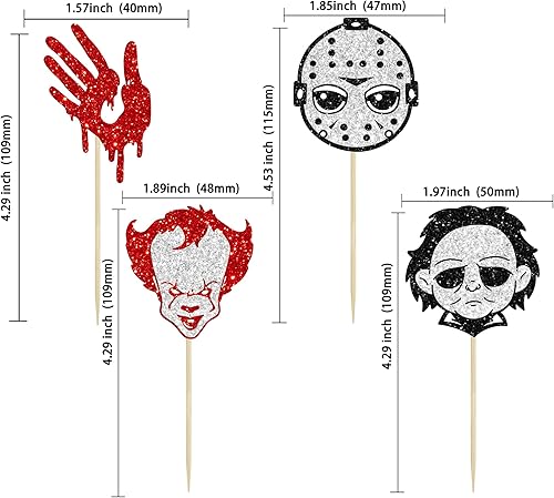 Miniatura 138 de Gyufise 24 adornos para cupcakes de Halloween con calabaza, fantasma, purpurina negra, decoraciones para cupcakes para niños, decoración de fiesta