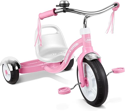 Radio Flyer Triciclo clásico de color rosa grande, triciclo para niños pequeños de 2 a 5 años, bicicleta para niños pequeños