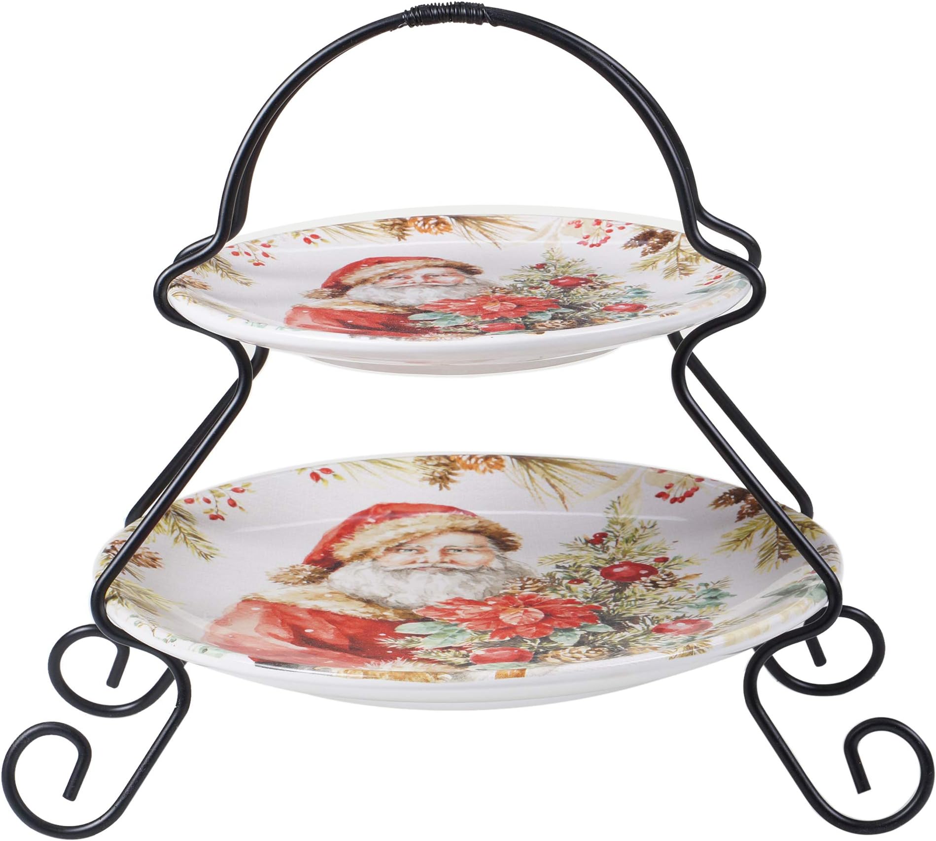 Certified International Christmas Story 2 Tier Server Set, Multicolored