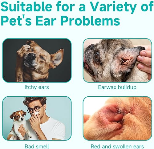 Miniatura 6 de Toallitas limpiadoras de oídos para perros y gatos diseño de carcasa de dedos Toallitas para orejas de mascotas con pinzas para controlar