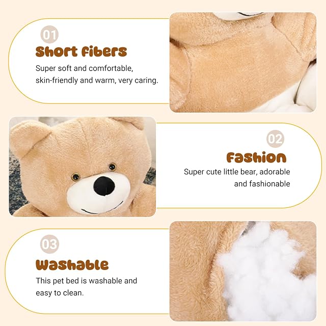 Foto 3 de 6 de Peosaard Cama para Osito de Peluche, Cama para Perro pequeña, Lindo Abrazo, cómoda Osito de Peluche