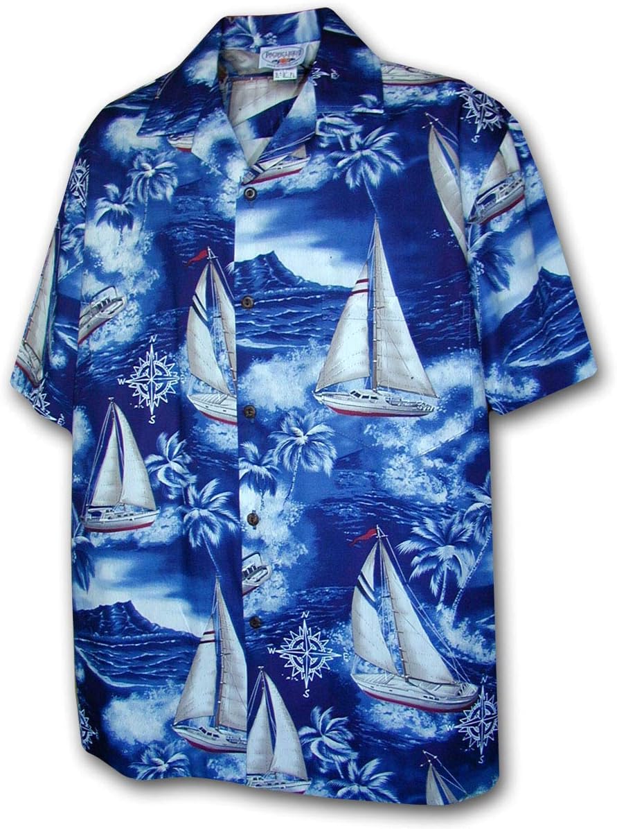 Pacific Legend Hawaiian Shirts Sailboats