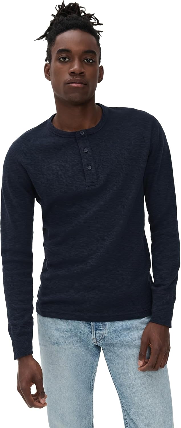 REIGNING CHAMP Men's 1x1 Slub Slim Henley
