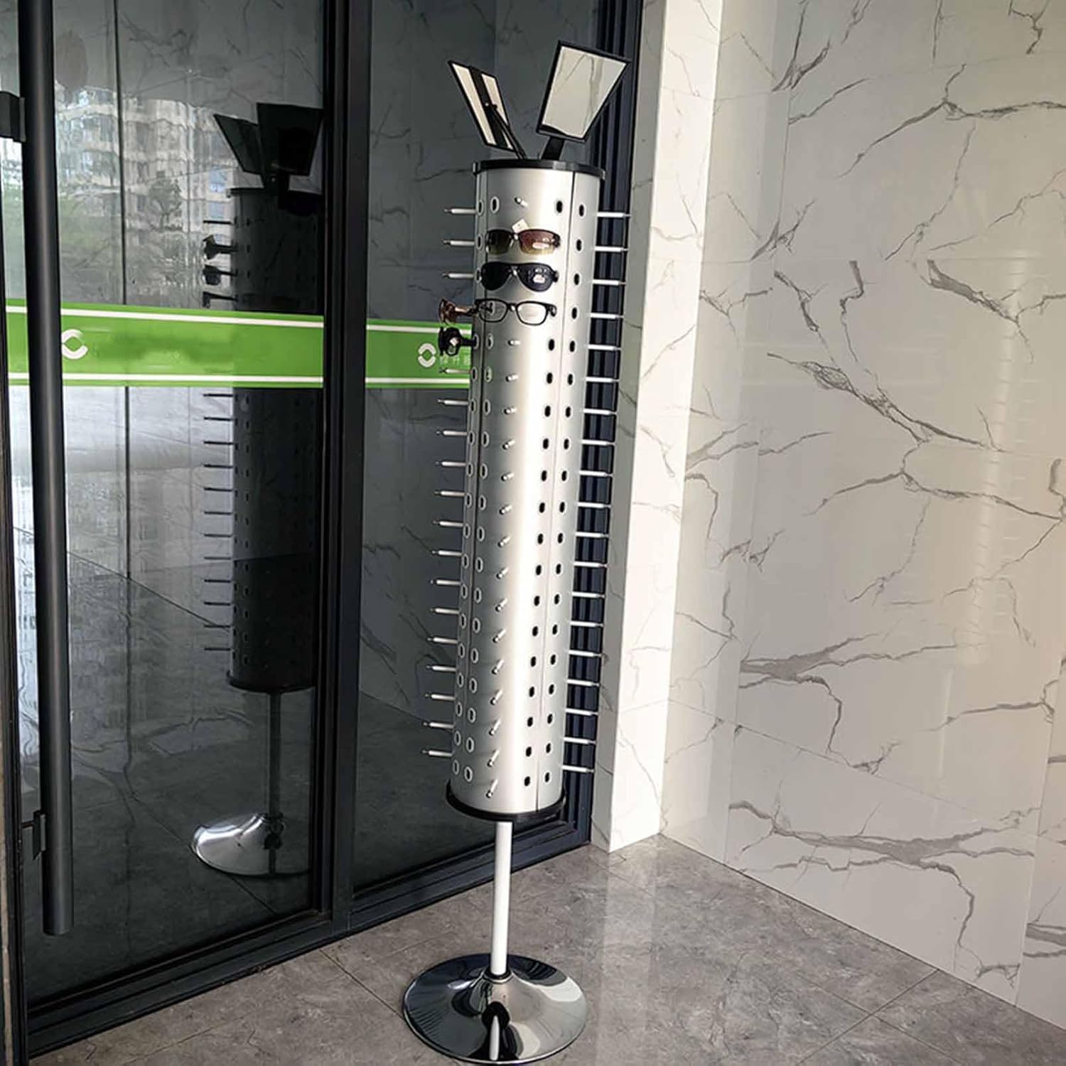 Espositore Occhiali Da Sole Girevole 360° - Con Specchio, Per Negozi E Collezionisti - Foto 12