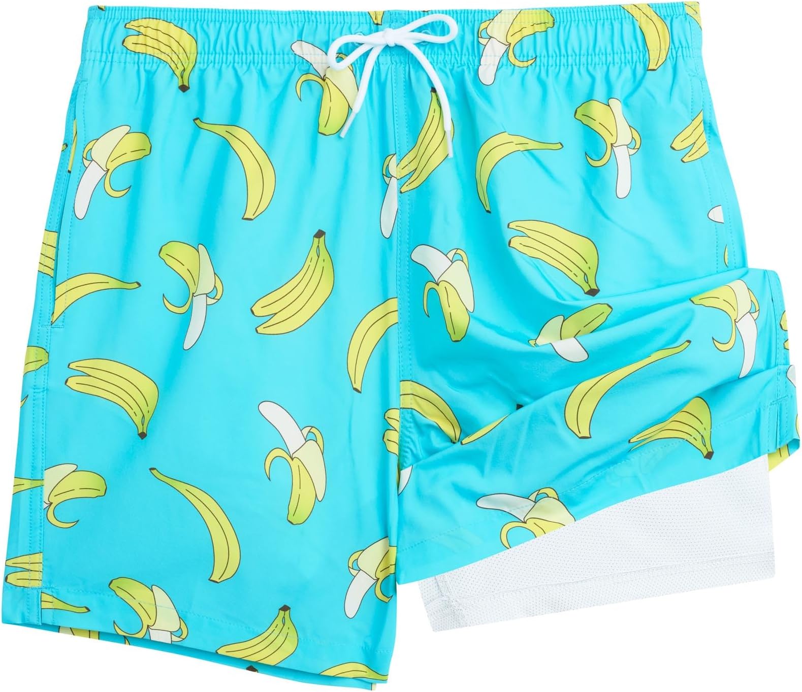 Kanu Surf メンズ 7インチ クエスト メンズ スイムトランクス - UPF 50+ 速乾性 水泳トランクス 男性用 ポケット付き 圧縮ライナー付き, バナナ, Medium