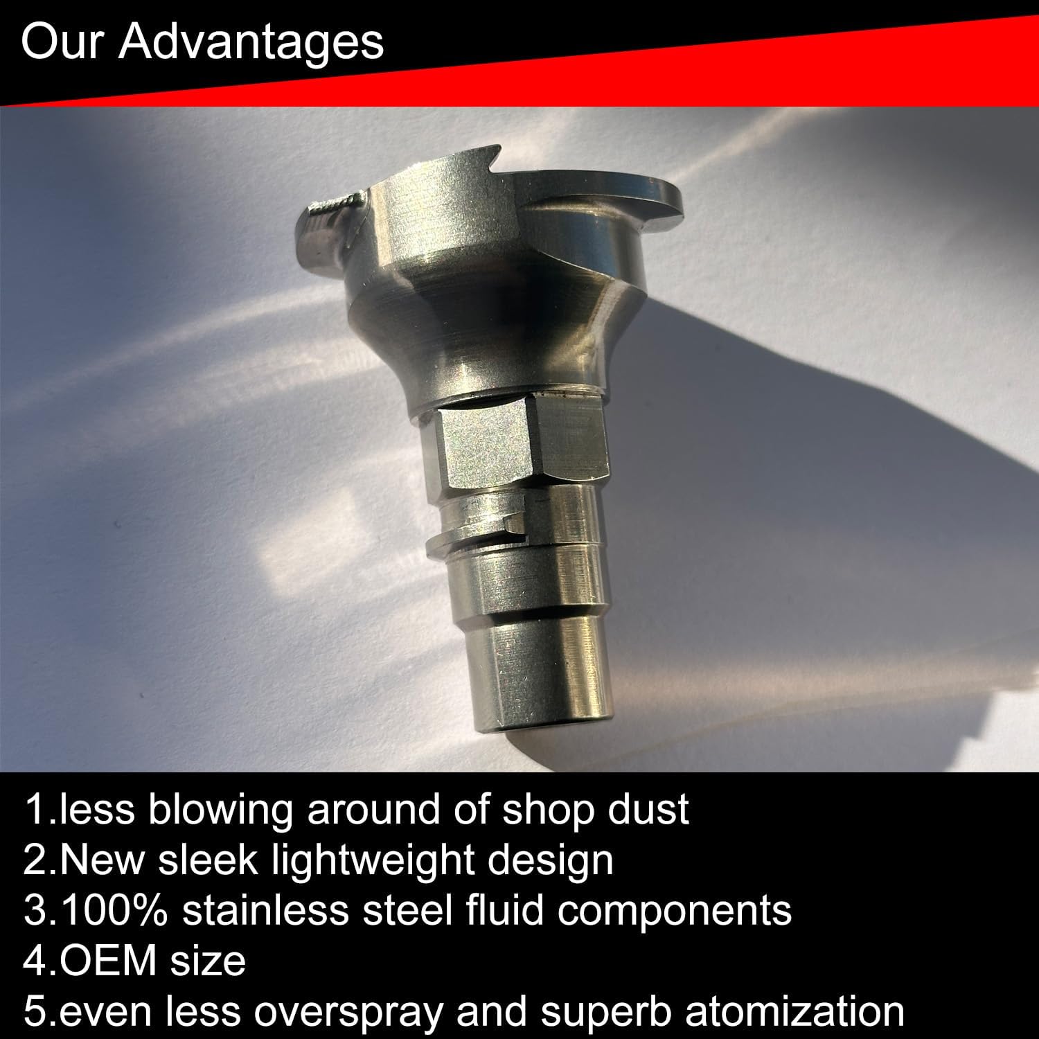 Ultra Durable Spray Gun Adapter #S40, Silver,26135 PPS 2.0 Paint Spray Systemrapezoidal Thread, ONLY Compatible with a Small Number of Specific SATA and SATAjet Models.(NOT for SataMinijet4) (2)