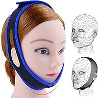 Vista 6 de Negro ajustable transpirable parada ronquidos banda cabeza barbilla correa anti ronquidos solución anti ronquido dispositivo