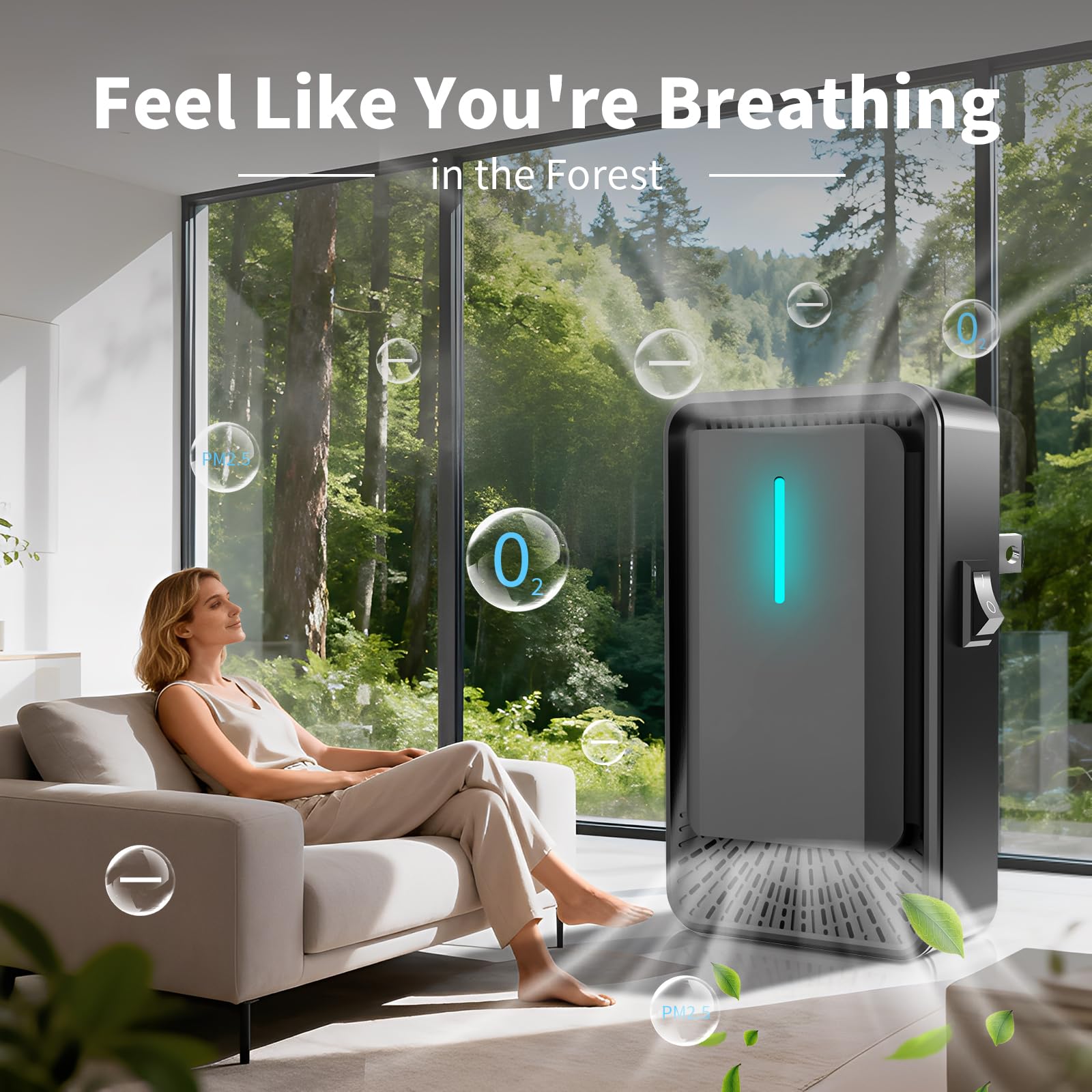 2026 Upgraded Air Ionizers for Home & Dust Mites Plug in Air Purifier with Negative Ion Generator Quiet Odor Eliminator for Bedroom,Office,Kitchen,Portable Air Freshener for Pet Odor,Smoke,Dust,6 Pack — view 7
