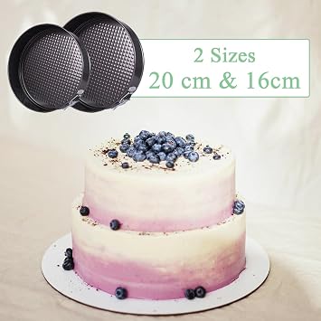6 & 8 Inch Cake Tin Set– 7cm Deep Springform Cake Tins for Baking Layered Wedding Birthday– Bonus Precut Parchment Papers, Non-Stick & Leak-Proof Baking Tins, Perfect for Cakes and Cheesecake